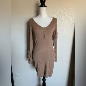Abercrombie and Fitch | long sleeve dress | Brown | Large |